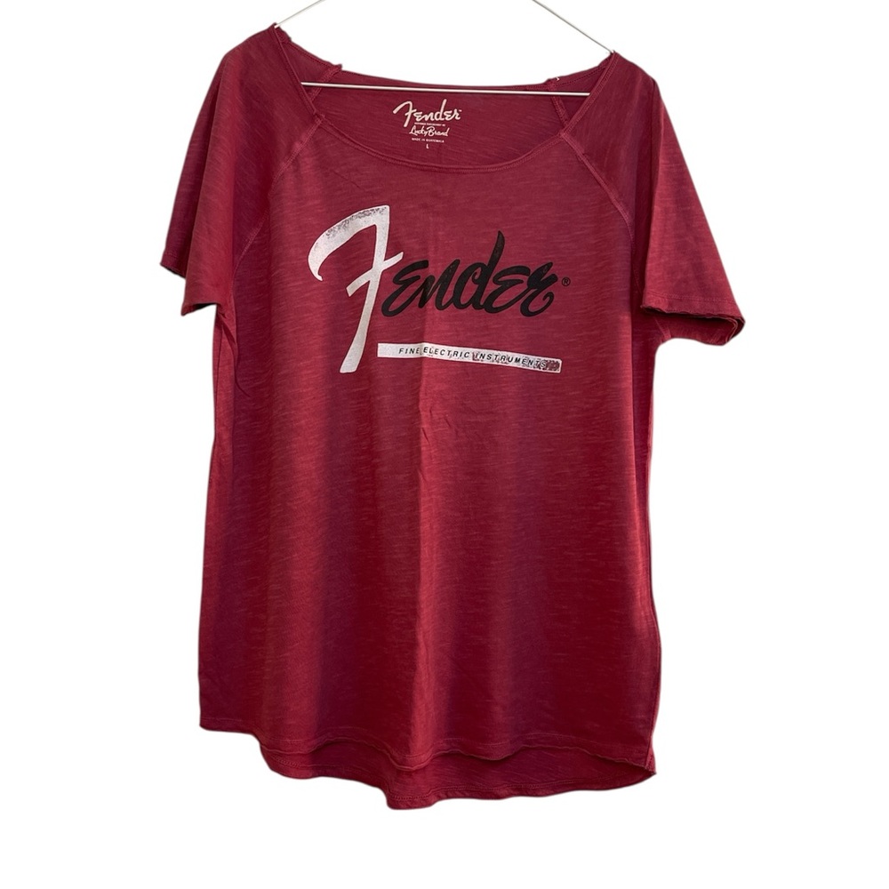 Lucky Brand x Fender Graphic Tee Red Size L